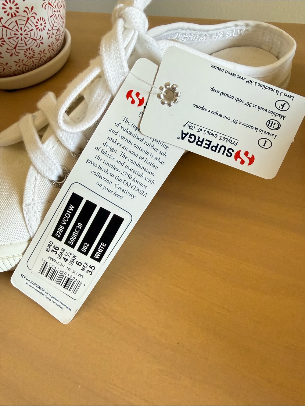 Superga 2288 Vcotw Fantasia Collection White Canvas Mule Sneakers New 36 6 - Picture 4 of 14